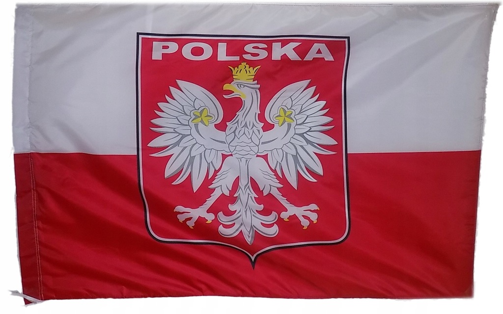 FLAGA POLSKI 150x90 CM TUNEL POLSKA GODŁO 7045421588 oficjalne