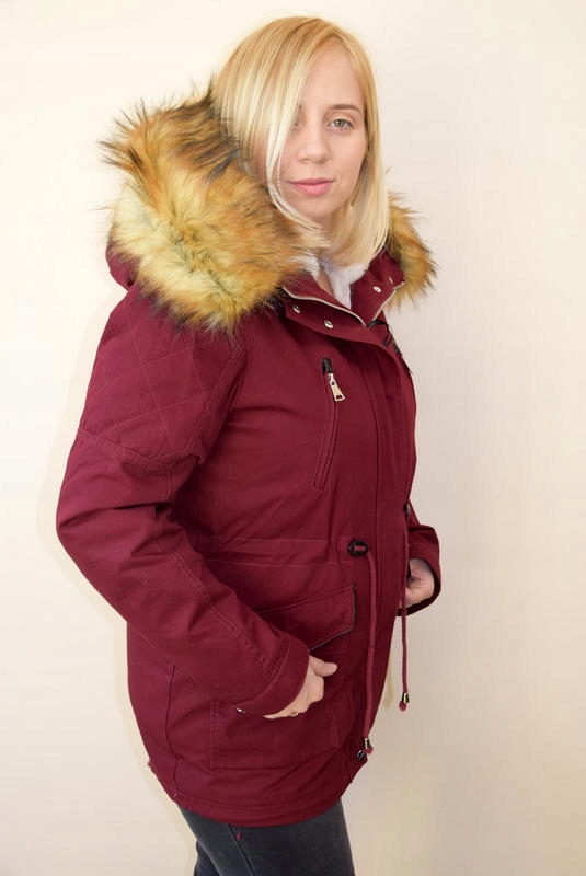 PARKA KURTKA ZIMOWA BORDOWA 2W1 S 36 S XXL 7595481552 Oficjalne