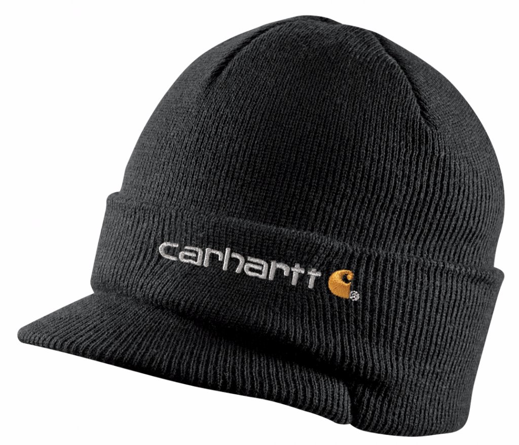 Carhartt Czapka Zimowa Z Daszkiem Czarna Prostore