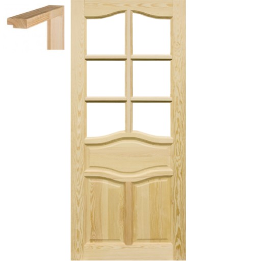 Drzwi drewniane surowe 90 z ościeżnicą STOLGEN DL3 7754354177 - Allegro.pl
