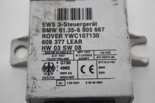 Стартовий комплект EWS BMW X5 E53 3.0 M54 7511570 - 9