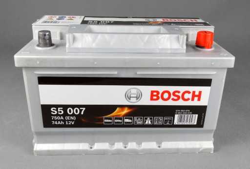 Akumulator BOSCH 12V 74Ah/750A S5 (P+ 1) 278x175x1 - 12