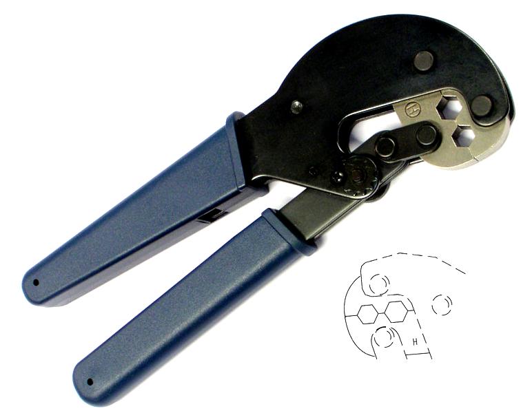 Zaciskarka do wtyków F na przewód RG59 i RG6