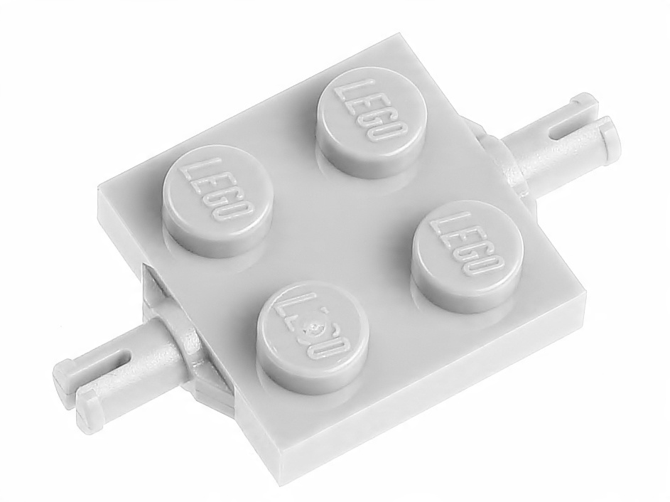 

Lego Podwozie płytka 2x2 4600 szare jasne 2 szt.