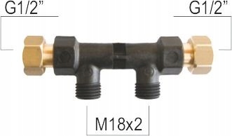 Przyłącze Dafi - 2 śrubunki Marka Dafi