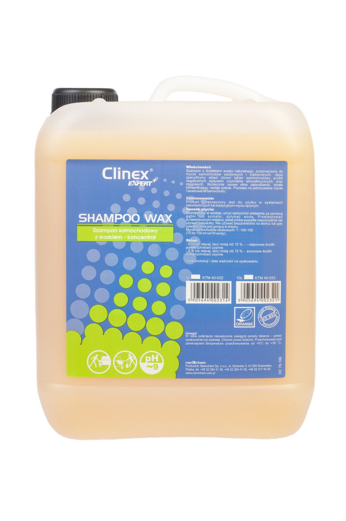 

Clinex Shampoo Wax szampon samochodowy z woskiem 5