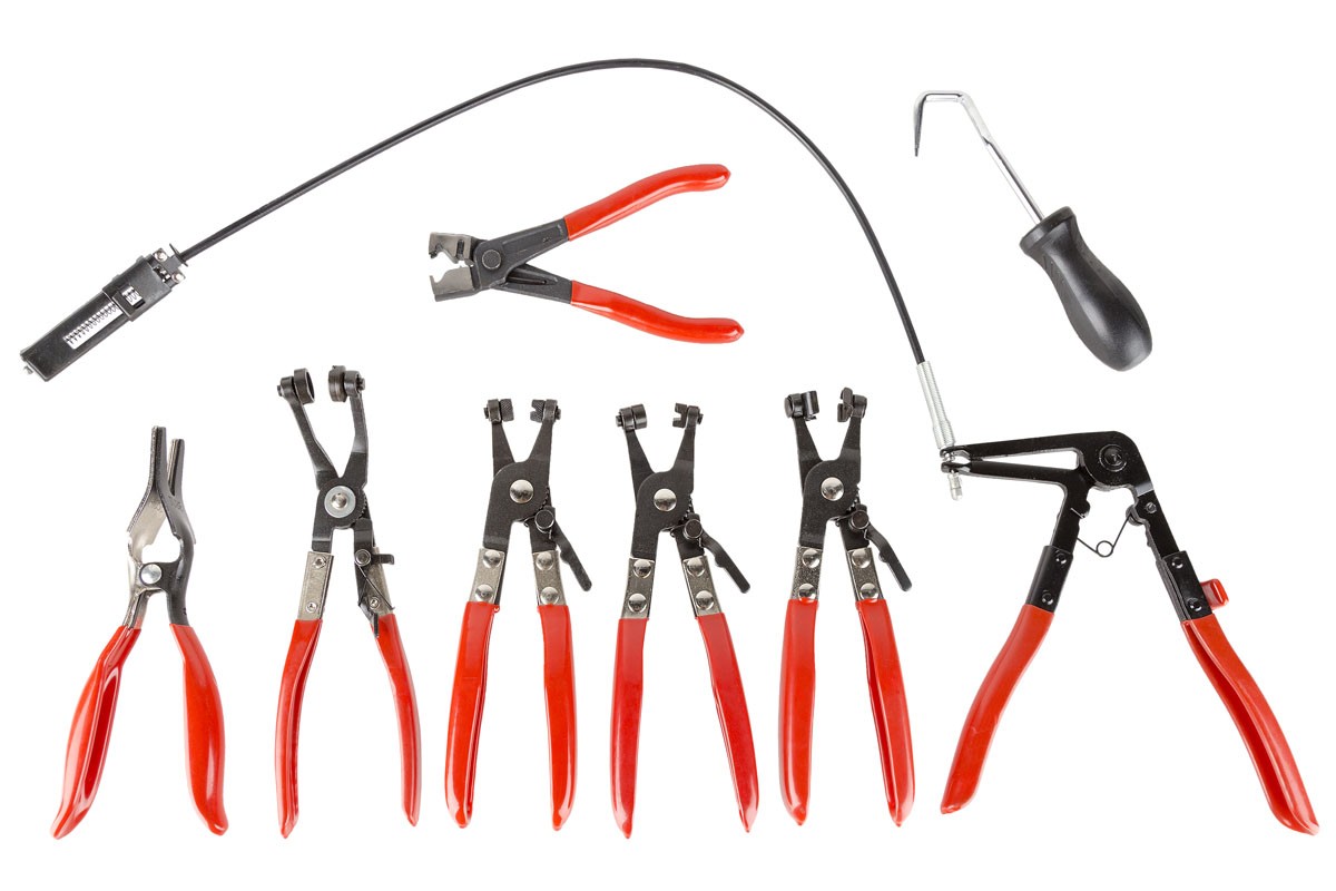 Zestaw szczypiec do opasek 9 szt