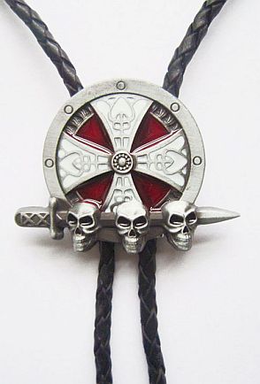 Kravata bolo country western Keltská Štít viking meč přírodní kůže