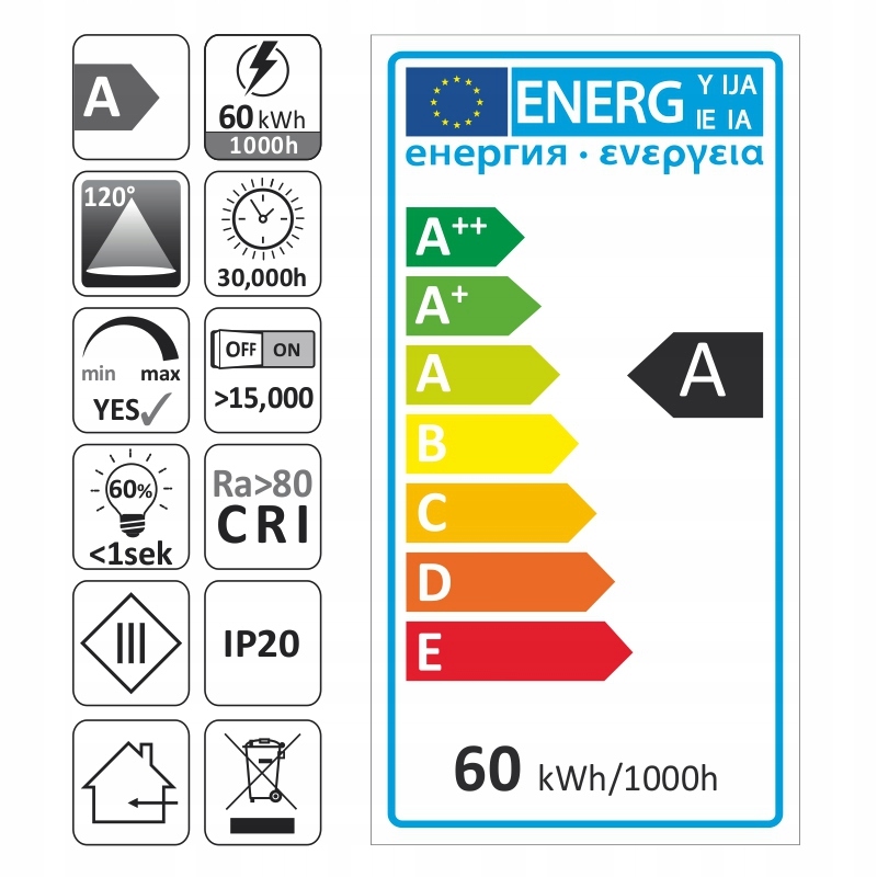 TAŚMA LED PREMIUM 2835 IP20 600 LED 5m ZIMNA Napięcie (V) 12V DC