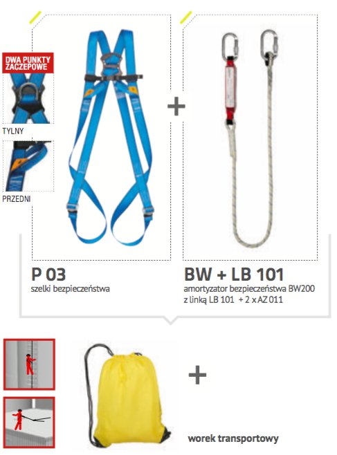 Protekt Basic 3 Zestaw asekuracyjny rozm. 2XL