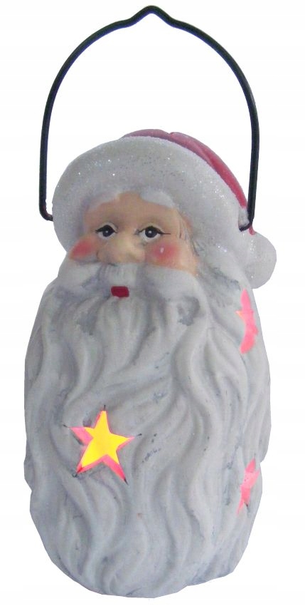 ŚWIECĄCA FIGURKA MIKOŁAJ LAMPION ŚWIĘTA 14CM Marka inna