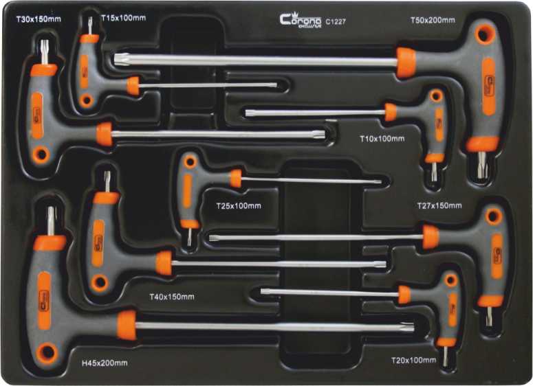 CORONA TORXY UCHWYT "T" 9 SZT. C 1227