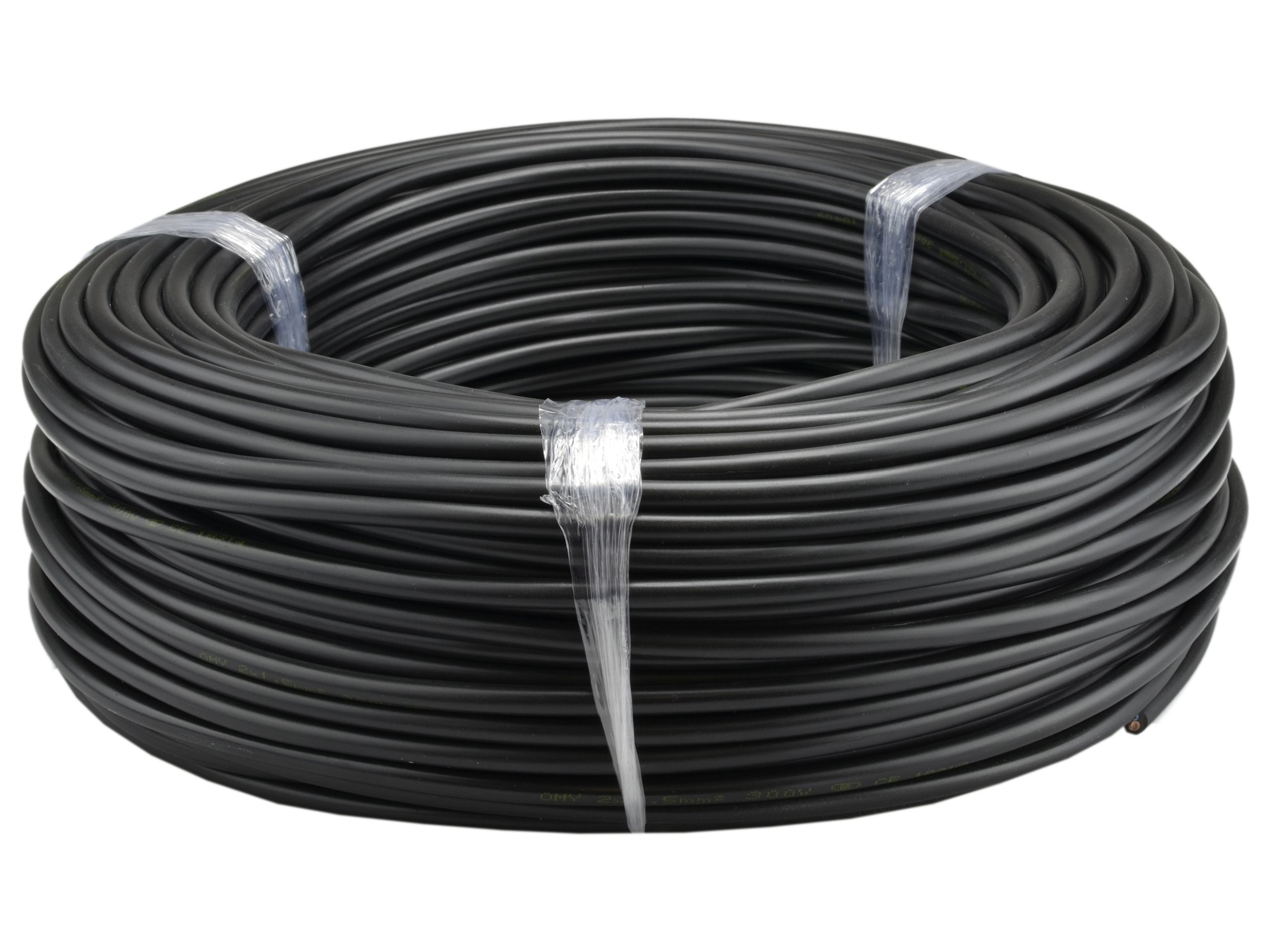

Przewód kabel prądowy linka czarny Omy 2x1 100m
