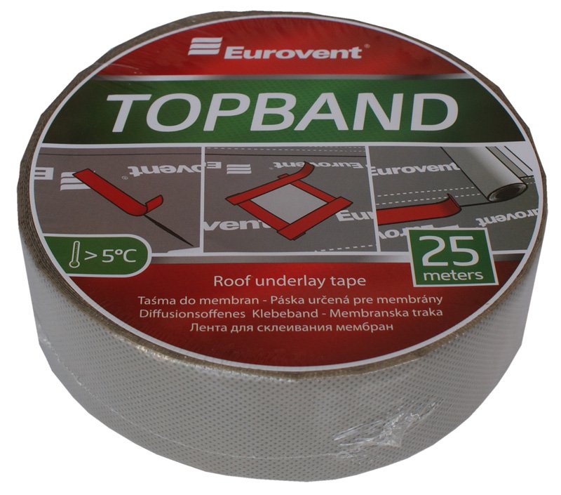 TAŚMA TOPBAND NAPRAWCZA DO WIATROIZOLACJI 5 cm x 25 mb SUPER MOCNA !!!
