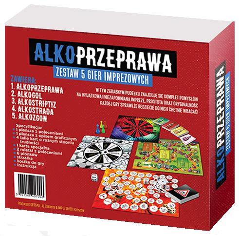 GRA 5W1 ALKO - PRZEPRAWA GRA IMPREZOWA Towarzyska Prezent Wydawca Grammi
