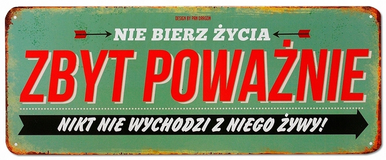 

Tablica vintage metalowa tabliczka plakat napis