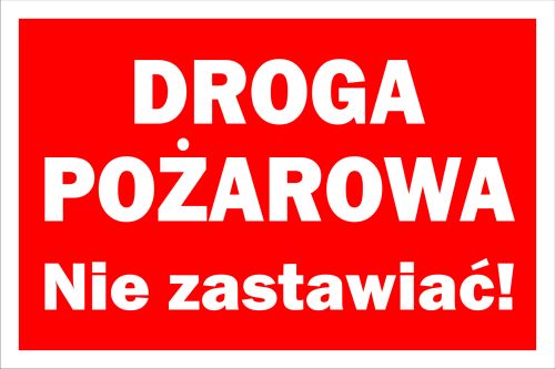 

Tabliczka Droga Pożarowa Nie Zastawiać 30X20 CM