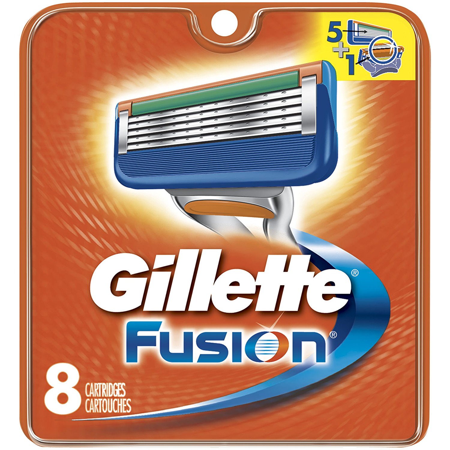 Zdjęcia - Maszynka / ostrze Gillette Fusion Ostrza Wkłady Do Maszynek 8SZT 100 Oryginalne 