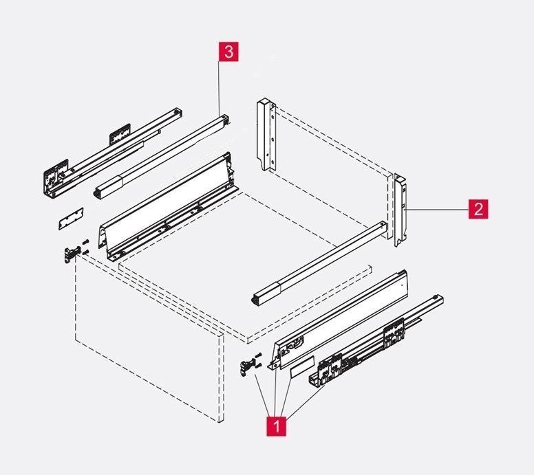 REJS szufladka comfort box L-400 wysoka 204 szara Marka Rejs