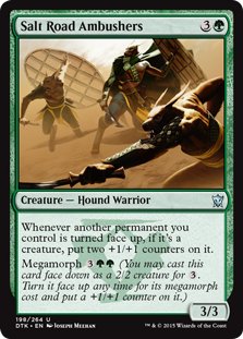 Salt Road Quartermasters 2x FOIL DTK MTG Dragons of Tarkir Uncommon MINT green