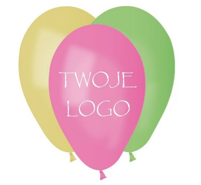 BALONY Z NADRUKIEM BALONY REKLAMOWE Z LOGO 100 szt Marka Torby Pro