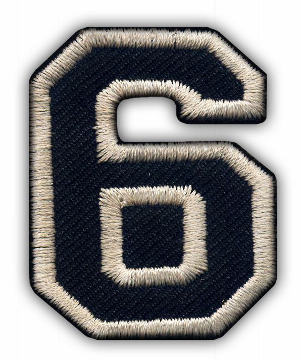 

Naszywka Cyfra 6 sześć, liczba Haft Termo czarna