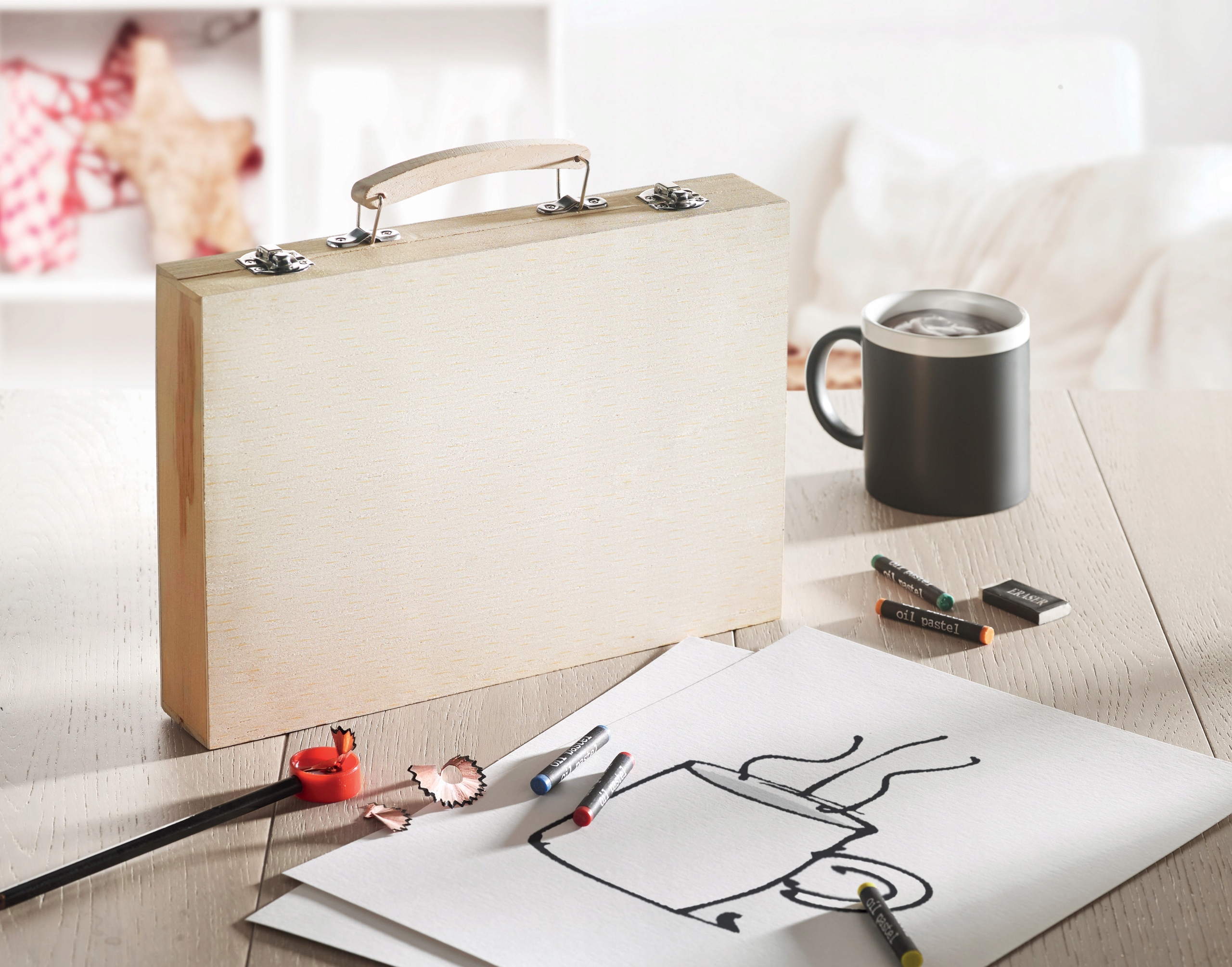 KPL. DO MALOWANIA/RYSOWANIA w walizce Kolor Odcienie brązu i beżu