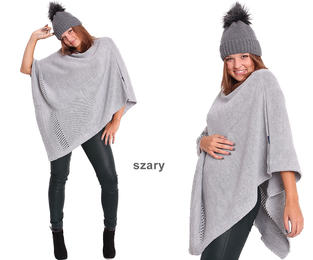 PASMANTEX ARABBA KLASYCZNE PONCZO SWETER NARZUTKA Rozmiar uniwersalny