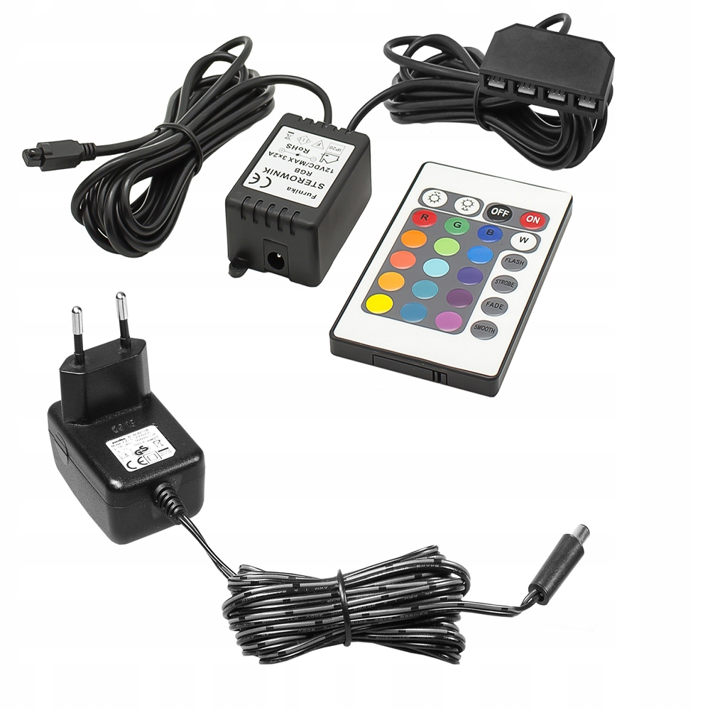 ZESTAW 5 x klips LED PCV RGB do półek szyb klipsy Rodzaj oświetlenie witryn