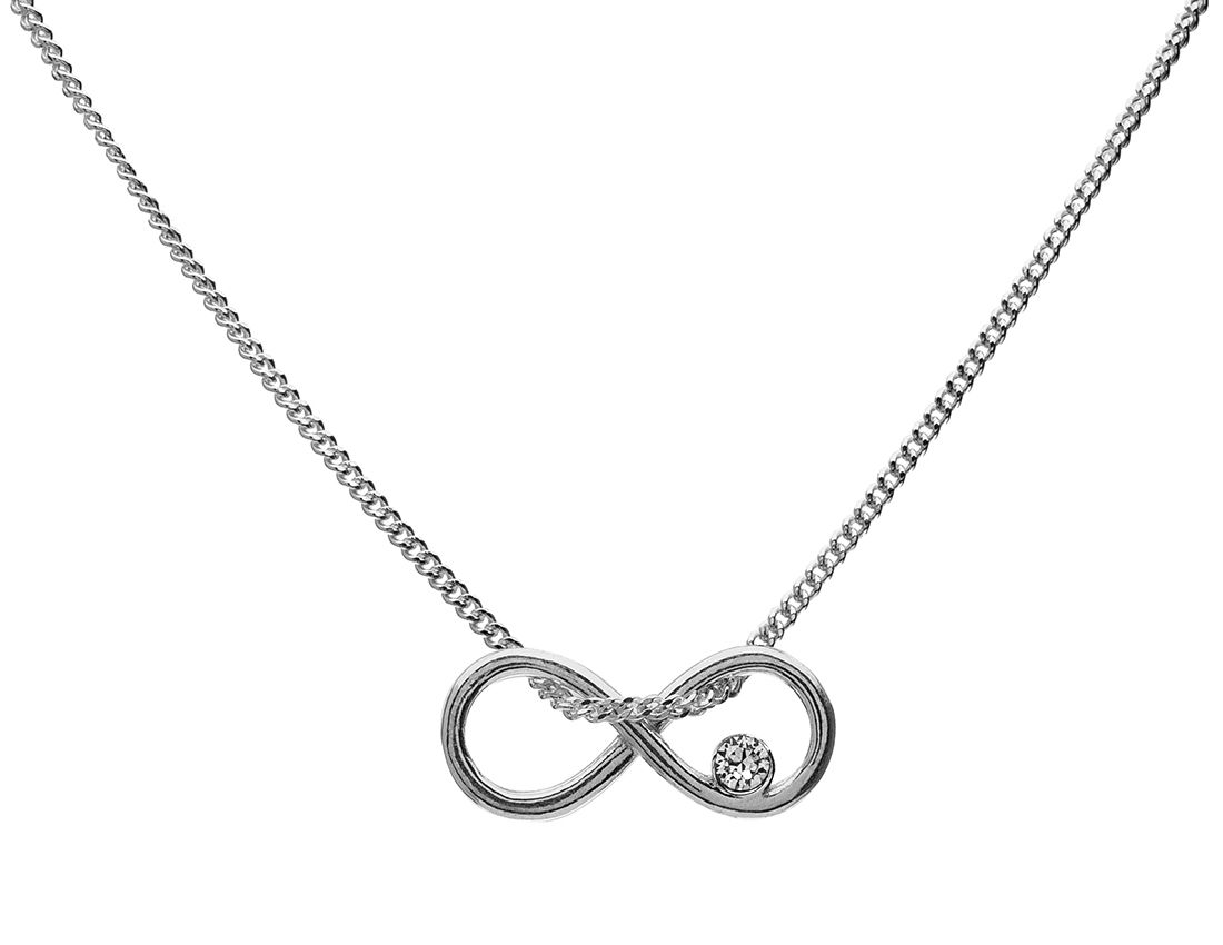 

Naszyjnik celebrytka srebrna 925 infinity 42+4cm
