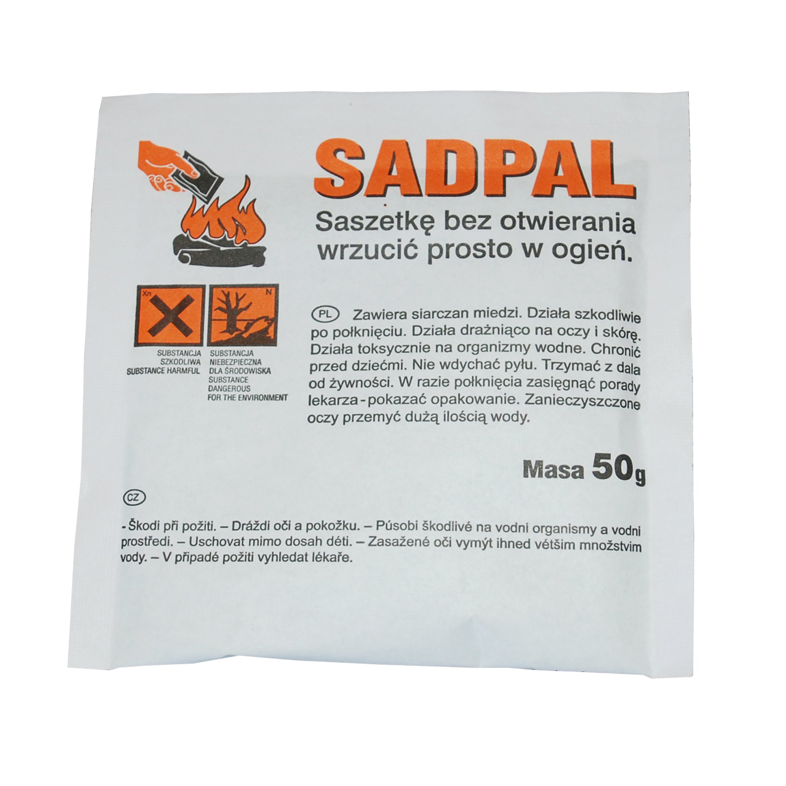 SADPAL ZESTAW 30 X 50g DOPALACZ SADZY PIEC I KOMIN Kod producenta 14151