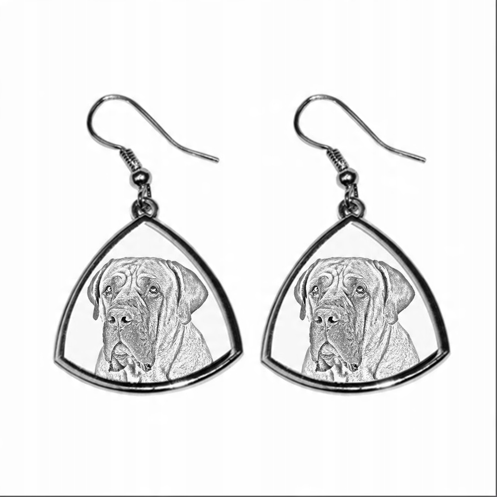 

Boerboel Trójkątne kolczyki z nadrukiem, grafiką