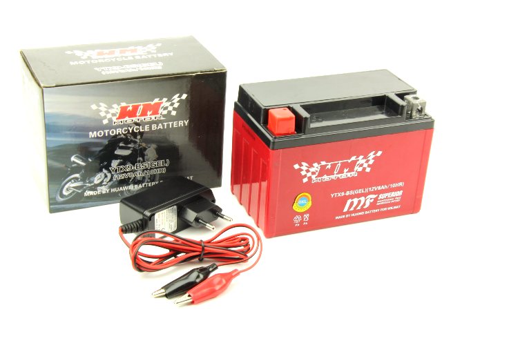 

Akumulator Żelowy 12V YTX9-BS 8AH Ładowarka