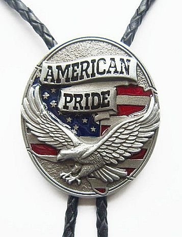 Bolo kravata country western American Pride orel Usa eagle pletenina kůže