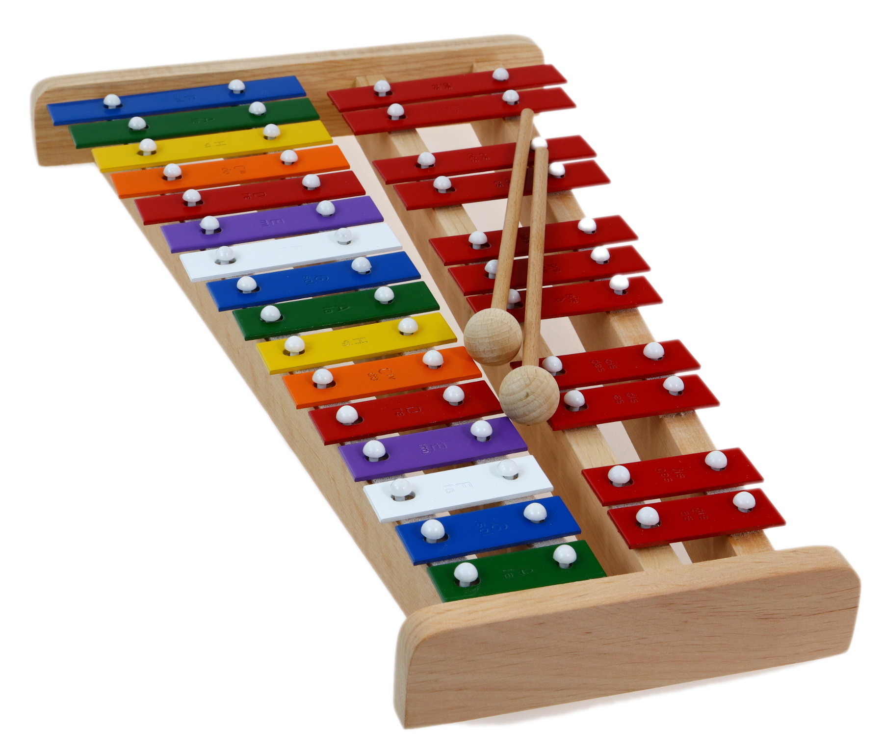 CYMBAŁKI 27 TONOWE Dzwonki Chromatyczne DREWNO KOL Materiał drewno metal