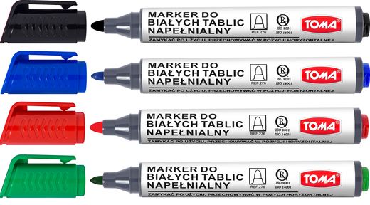 MARKER DO TABLIC SUCHOŚCIERALNYCH OKRĄGŁY CZERWONY Marka Toma