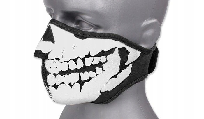 Maska Chusta neoprenowa 3D Skull Czarny 101 Inc