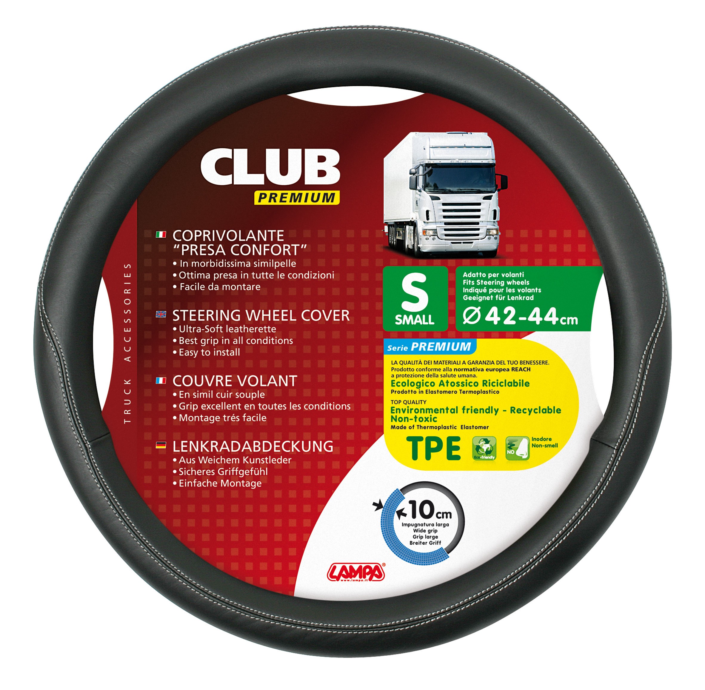 

Pokrowiec kierownicy 42 44 Tir Czarny biała nić