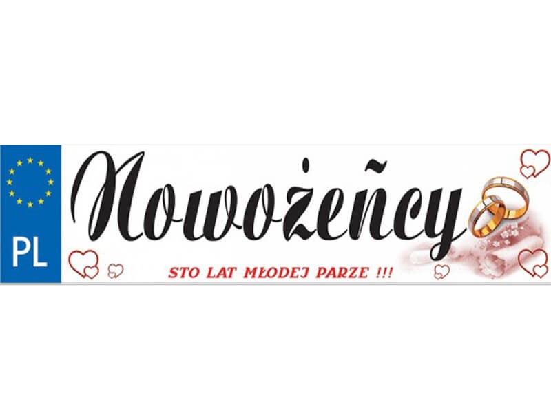 

Tablica Rejestracyjna do Dekoracji Samochodu TR-62