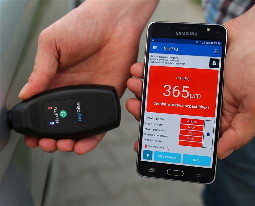 Miernik czujnik lakieru NexPTG Advanced BLUETOOTH Model NexPTG Advanced