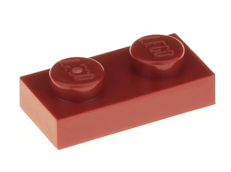 

Lego Płytka zwykła 1x2 3023 czerwona ciemna 2 szt.