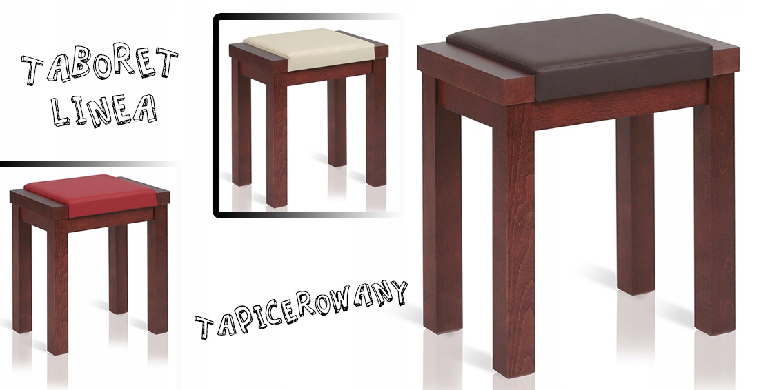 Taboret Linea miękki tapicerowany kuchenny Marka Meble Stelmach