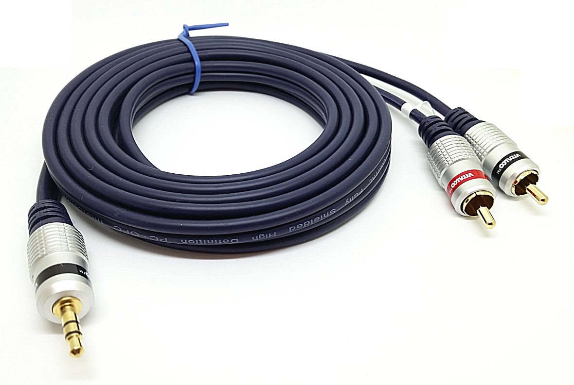 

Przyłącze kabel Chinch 2x Rca na Jack 3.5mm 30m