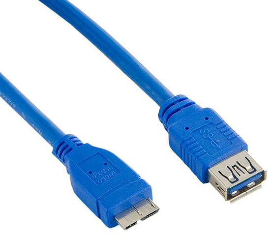 

Kabel 1m przedłużacz Af-bm microUSB Usb 3.0 blue