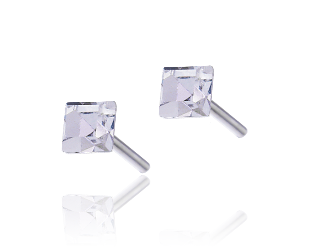 

Srebrne Kolczyki Cyrkonia Biała 3mm Srebro 925