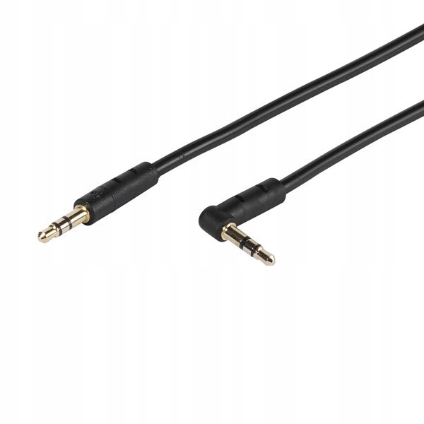 

Kabel Aux Mały Jack 0,9m 24K Ofc Kątowy Vivanco