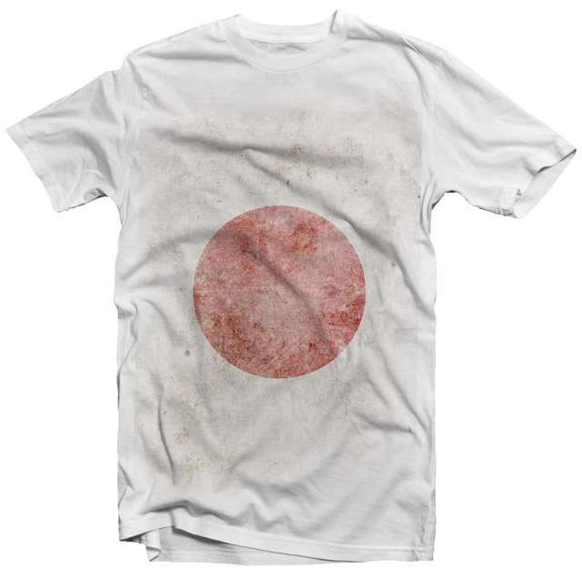 KOSZULKA T-SHIRT VINTAGE FLAGA JAPONIA ROZM L Marka inna