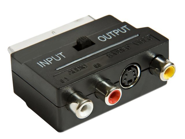 

Adapter przejściówka Euro 3x Rca - S-video Svhs