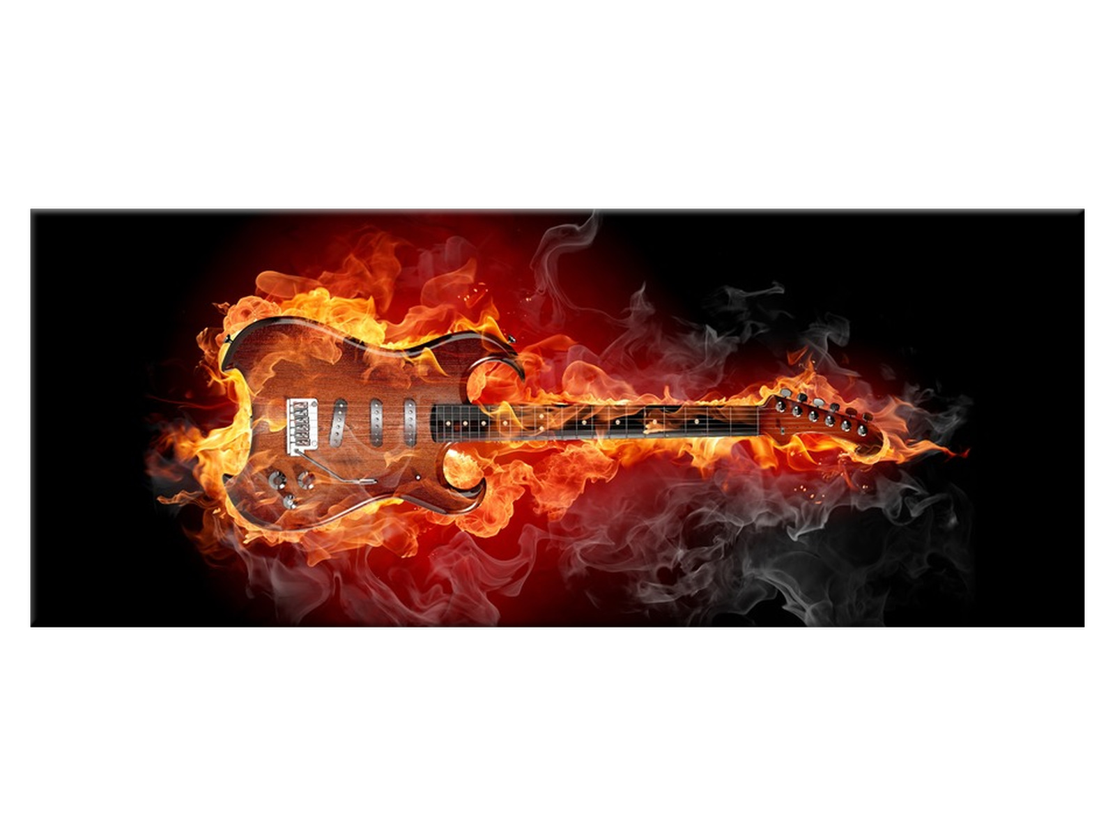 

Obraz Płonąca gitara 100x40 Gitara 1403A_1I Płótno