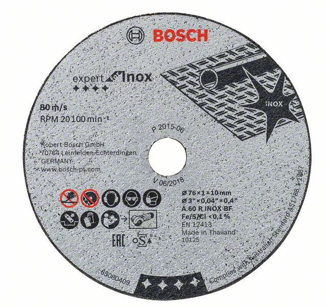 BOSCH TARCZA KORUNDOWA GWS 10,8 12 76/1,0mm INOX Marka Bosch